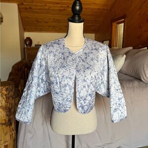 Laura Ashley x Urban Outfitters Cropped Quilted Jacket